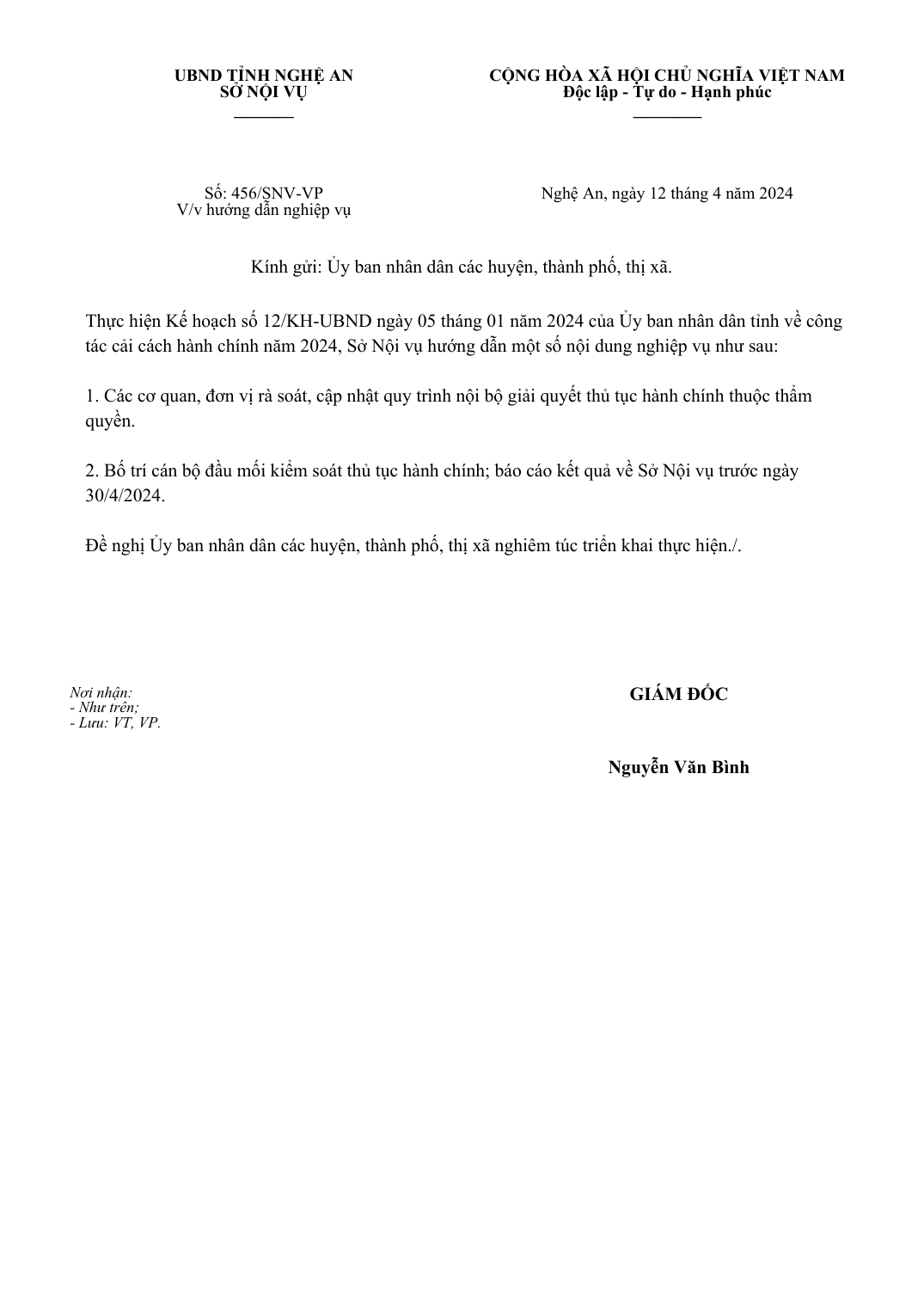 Công văn hành chính - PDF gốc